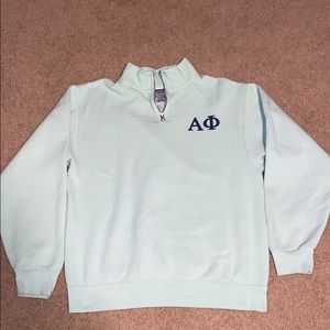 Alpha Phi (sorority) zip up crew neck
